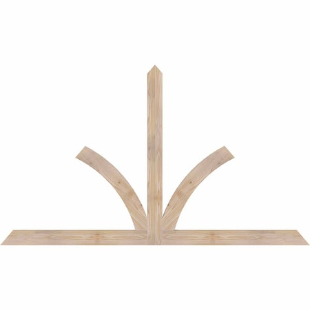 Ekena Millwork Richland Smooth Timber Gable Bracket, Douglas Fir, 72"W x 42"H x 1 1/2"D x 3 1/2"F, 14/12 Pitch GBW072X42X0204RIC00SDF